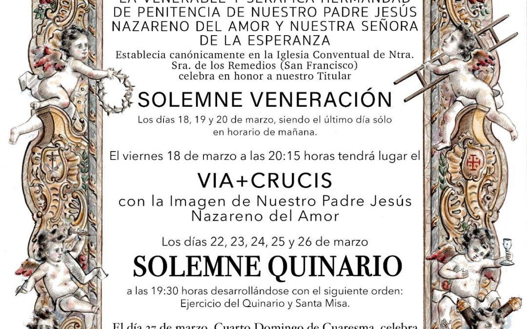 CULTOS | SOLEMNE QUINARIO